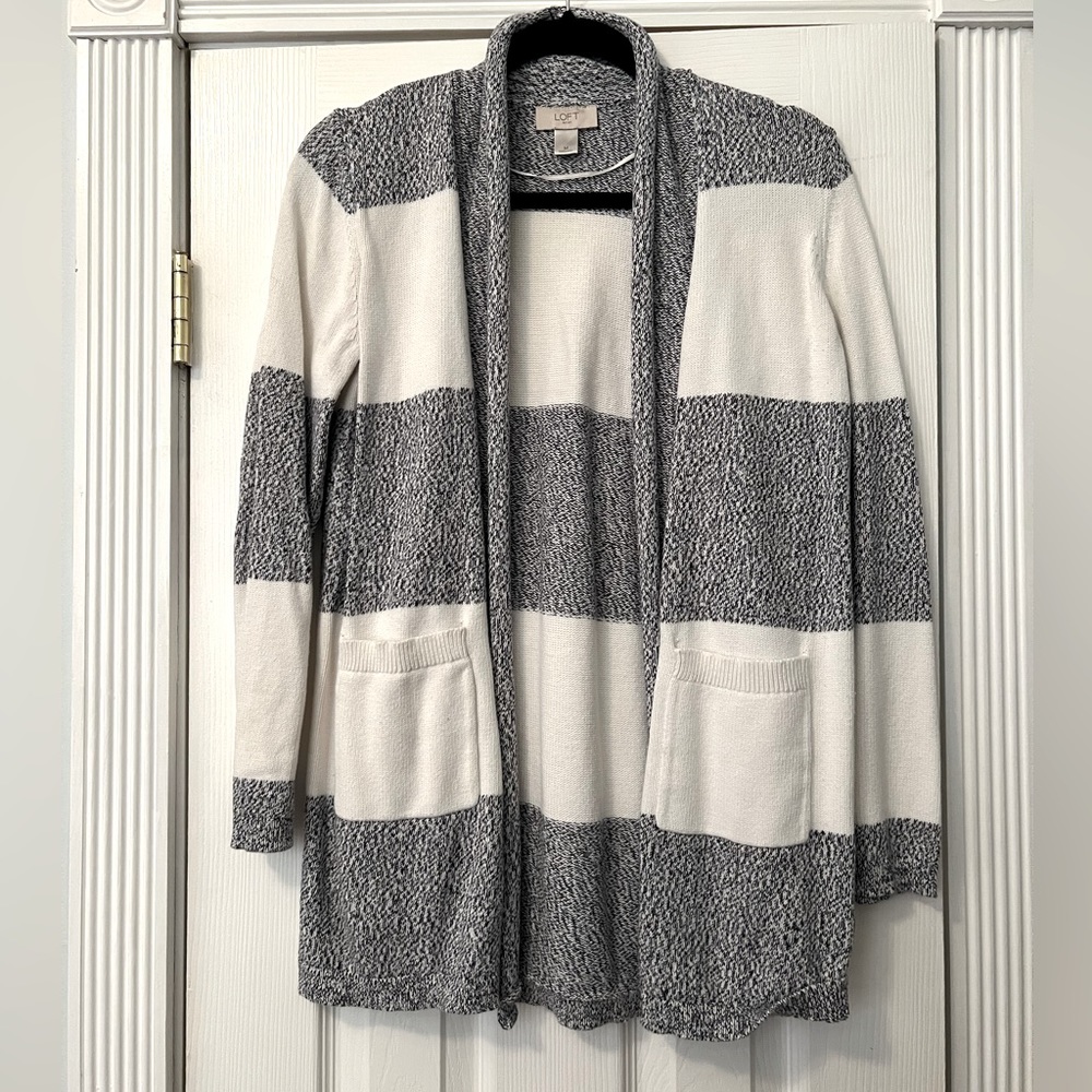 LOFT striped cardigan